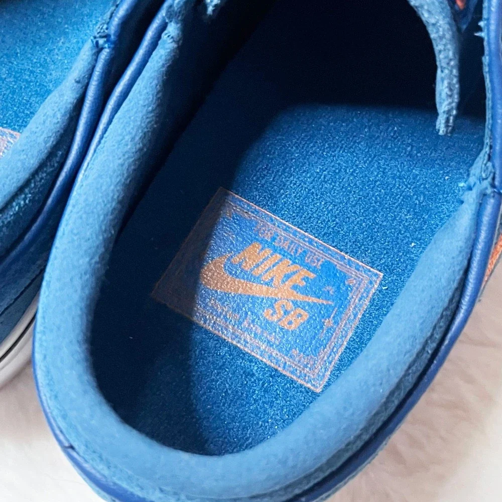 Nike SB Zoom Janoski OG+ Sneakers Blue Force Campfire Orange Size 5.5 NWOT